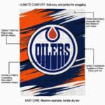 edmonton oilers paint streaks blue white blanket new arrival