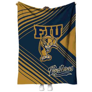 fiu panthers diagonal stripes blue blanket best selling