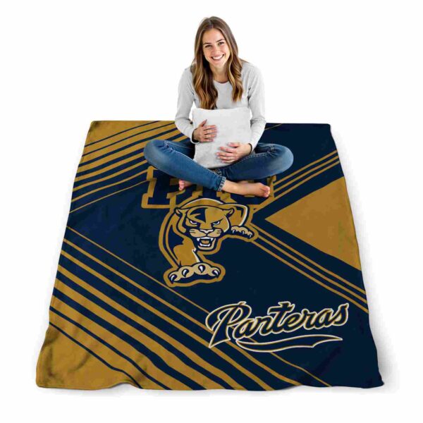 fiu panthers diagonal stripes blue blanket high quality
