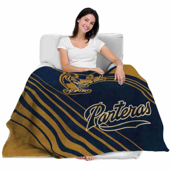 fiu panthers diagonal stripes blue blanket latest model