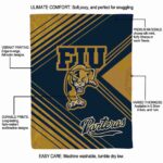 fiu panthers diagonal stripes blue blanket new arrival