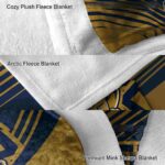 fiu panthers diagonal stripes blue blanket premium grade