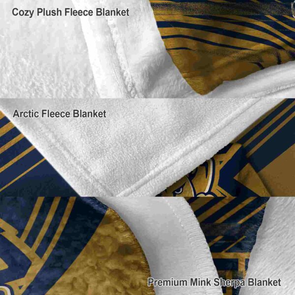 fiu panthers diagonal stripes blue blanket premium grade