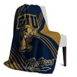 fiu panthers diagonal stripes blue blanket top rated
