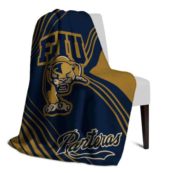 fiu panthers diagonal stripes blue blanket top rated