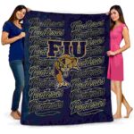 fiu panthers fan pride blue blanket fashion forward