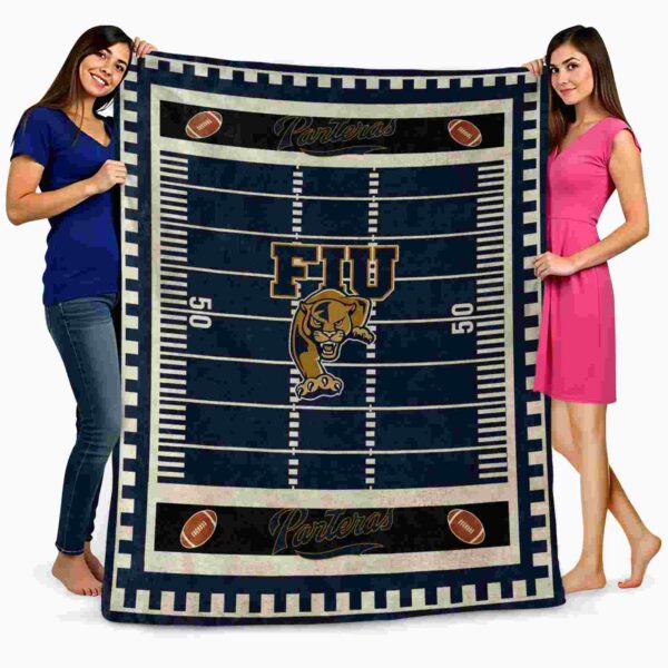 fiu panthers football field blue blanket fashion forward
