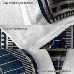 fiu panthers football field blue blanket premium grade