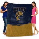 fiu panthers gradient dots blue blanket fashion forward