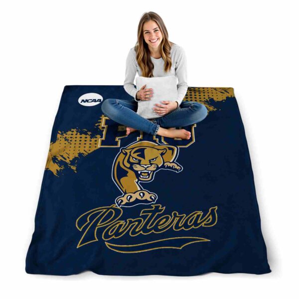 fiu panthers grunge texture blue blanket high quality