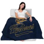 fiu panthers grunge texture blue blanket latest model