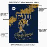fiu panthers grunge texture blue blanket new arrival