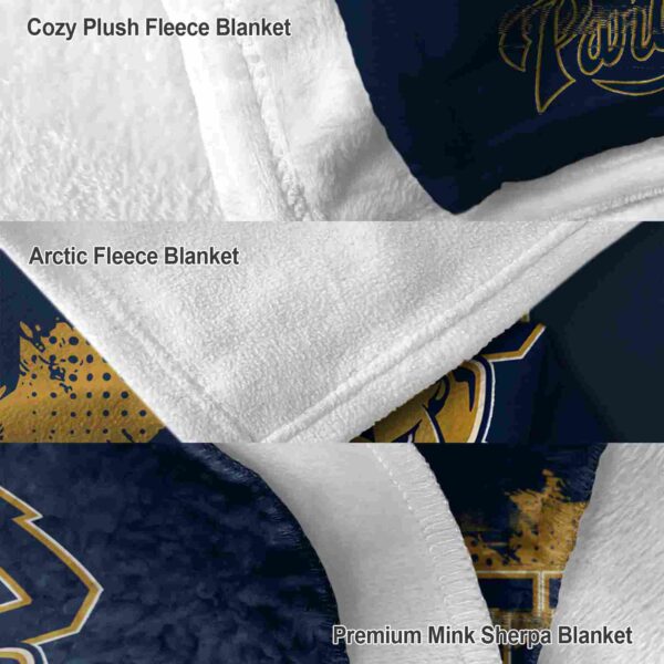 fiu panthers grunge texture blue blanket premium grade