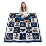 fiu panthers mickey minnie blue white blanket high quality