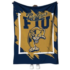 fiu panthers splatter effect blue blanket best selling