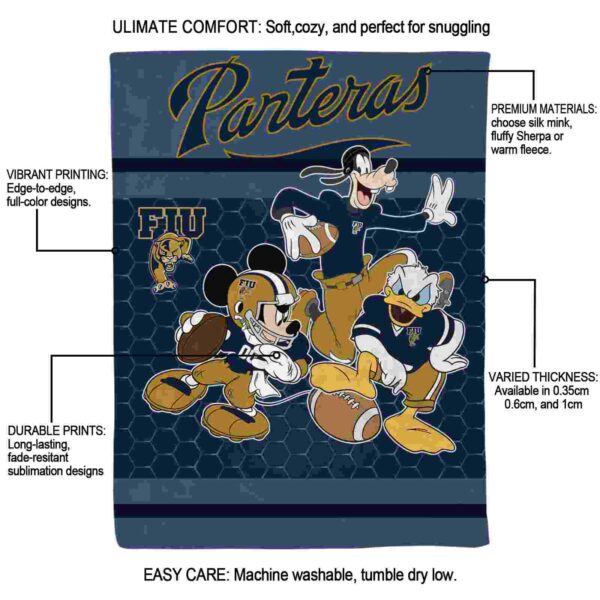 fiu panthers three musketeers blue blanket new arrival