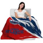 florida atlantic owls brushstrokes blue white blanket best selling