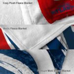 florida atlantic owls brushstrokes blue white blanket best selling