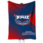 florida atlantic owls diagonal stripes blue blanket best selling
