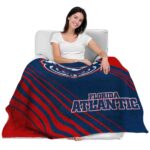 florida atlantic owls diagonal stripes blue blanket best selling