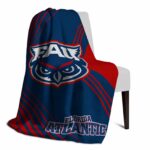florida atlantic owls diagonal stripes blue blanket best selling