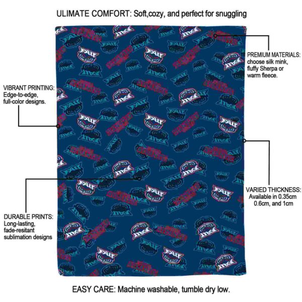 florida atlantic owls diehard fans blue blanket new arrival