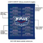 florida atlantic owls fan pride blue blanket new arrival