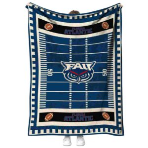 florida atlantic owls football field blue blanket best selling