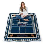 florida atlantic owls football field blue blanket high quality