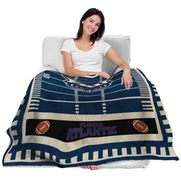 florida atlantic owls football field blue blanket latest model