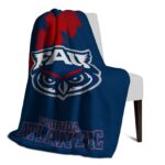 florida atlantic owls grunge texture blue blanket best selling