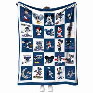 florida atlantic owls mickey minnie blue white blanket best selling