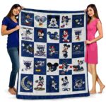 florida atlantic owls mickey minnie blue white blanket best selling