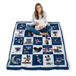 florida atlantic owls mickey minnie blue white blanket best selling