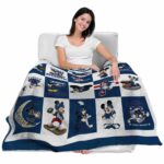 florida atlantic owls mickey minnie blue white blanket best selling