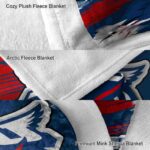 florida atlantic owls paint streaks blue white blanket best selling