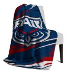 florida atlantic owls paint streaks blue white blanket best selling