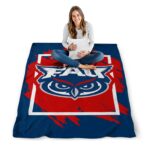 florida atlantic owls splatter effect blue blanket best selling