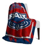 florida atlantic owls splatter effect blue blanket best selling