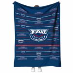 florida atlantic owls striped pattern blue blanket best selling
