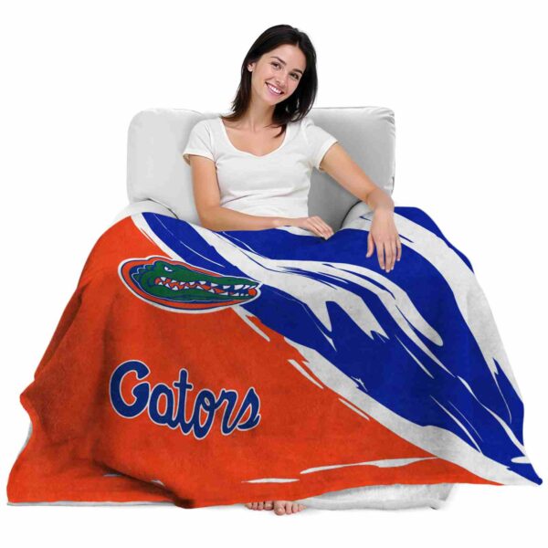 florida gators brushstrokes blue white blanket latest model