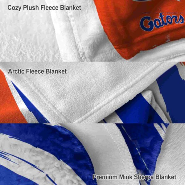 florida gators brushstrokes blue white blanket premium grade