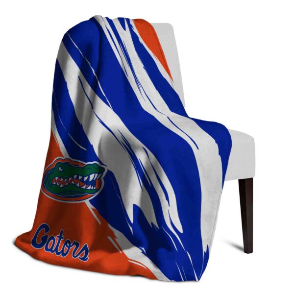 florida gators brushstrokes blue white blanket top rated