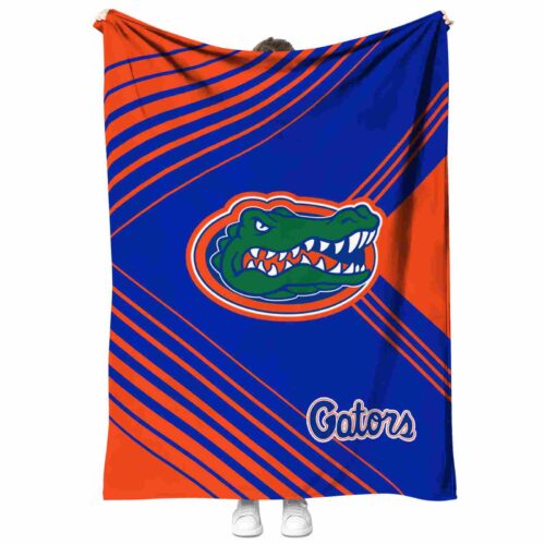 florida gators diagonal stripes blue blanket best selling