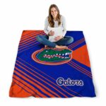 florida gators diagonal stripes blue blanket best selling