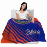 florida gators diagonal stripes blue blanket best selling