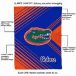 florida gators diagonal stripes blue blanket best selling