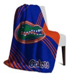 florida gators diagonal stripes blue blanket best selling