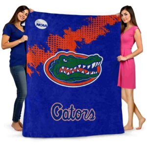 florida gators grunge texture blue blanket fashion forward