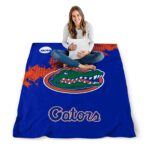 florida gators grunge texture blue blanket high quality